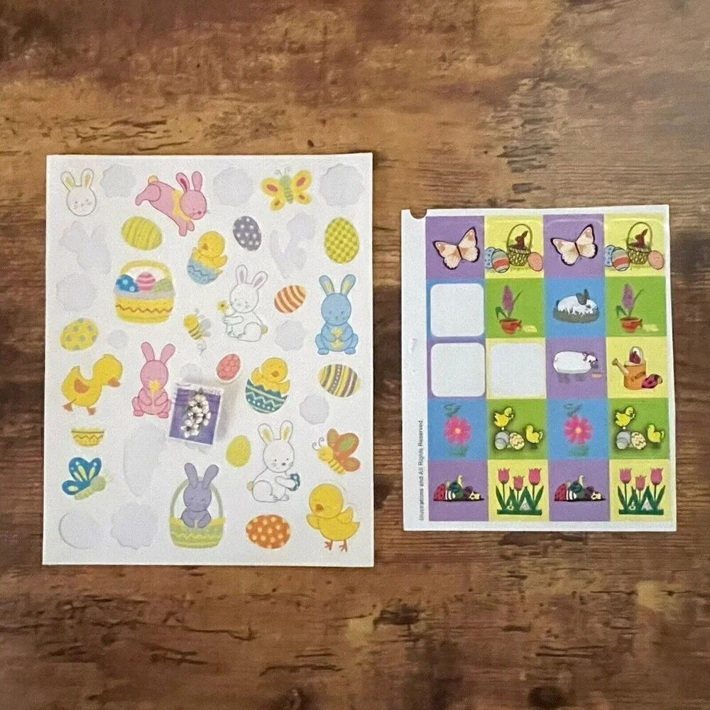 Scrapbooking Sticker Lot of Easter Spring Themes Flowers Chicks Butterflies